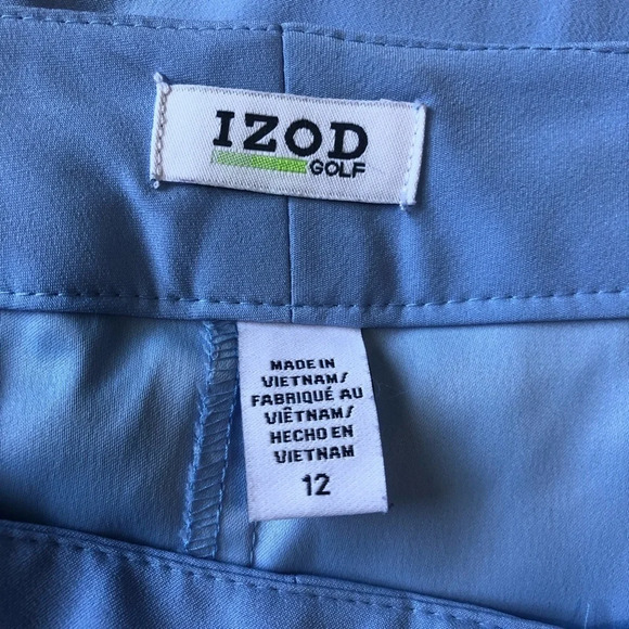 5/$25 
Izod  Ladies Golf Capris Light Blue 12 Tennis Golf Sports Lightweight - Picture 5 of 5